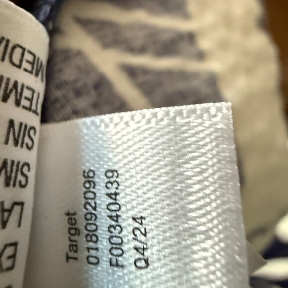 A New Day Navy/White Maxi Sun Dress w/Pockets Adjustable Straps Elastic Back 1X - Picture 9 of 9